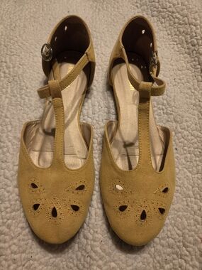 Modcloth T-Strap Suede Flats